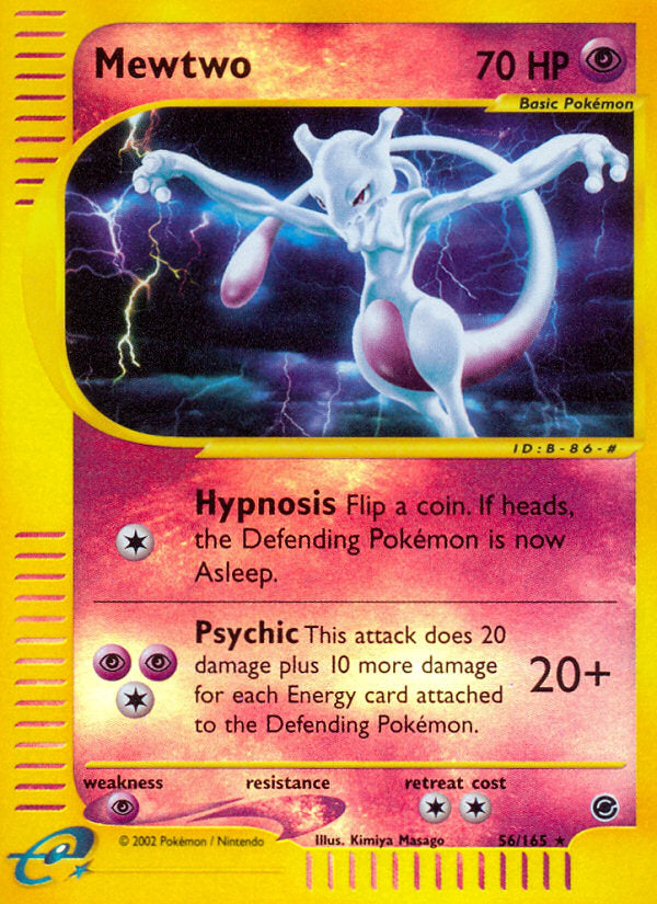 E-Series Expedition Mewtwo #56/165 reverse holo